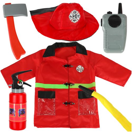 KIK KX4295 Karnevalový kostým hasiče s vysílačkou 3-8 let