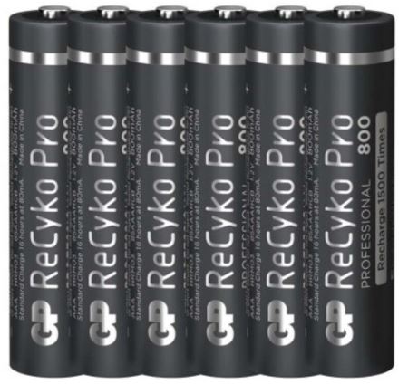 GP Nabíjecí baterie ReCyko Pro Professional AAA (HR03) B2218V, 6 ks, černé 1033126080