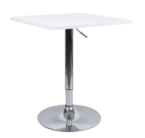 Kondela 261274 Barový stůl s nastavitelnou výškou bílá 60x70-91 cm FLORIAN 2 NEW