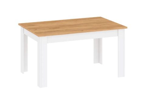 Kondela 263919 Jídelní stůl, bílá LANZETTE S dřevotříska 86 x 135 x 76.7 cm