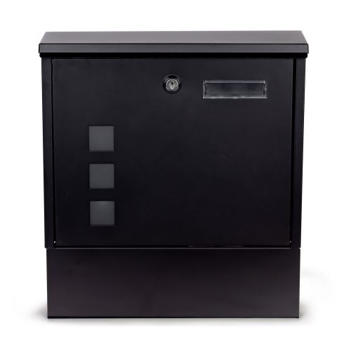 MODERNHOME HPB2210-GS BLACK Poštovní schránka na dopisy a letáky