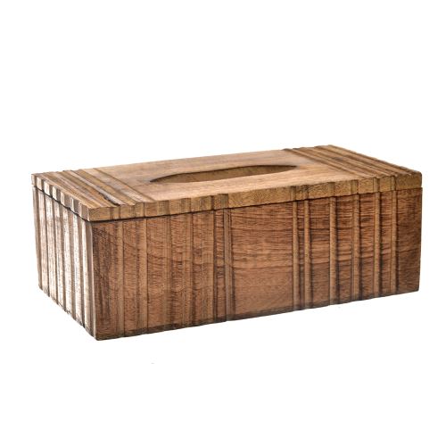 Indecor Box na papírové kapesníky mangové dřevo 24,5 x 12 x 8 cm X10557