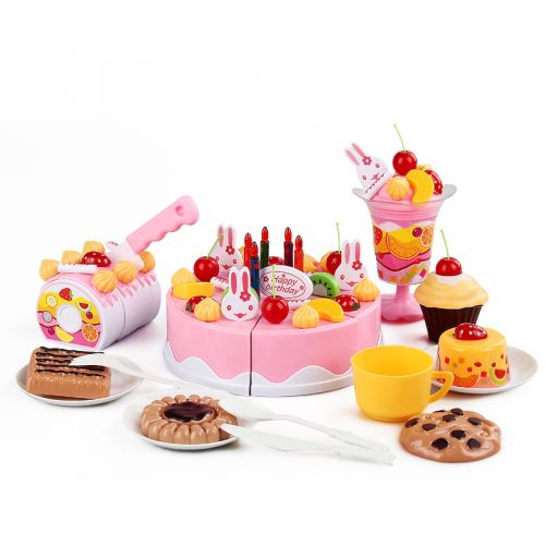 KIK Kuchyňské krájení narozeninového dortu 75ks růžová KX9745