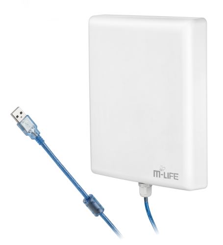 Aktivní Wi-Fi USB 36dBi M-Life anténa ML0649