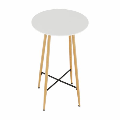 Kondela 261519 Barový stůl bílá, dub průměr 60 cm IMAM