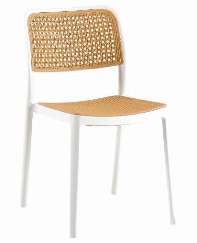 Kondela 373359 Stohovatelná židle bílá, béžová RAVID TYP 1