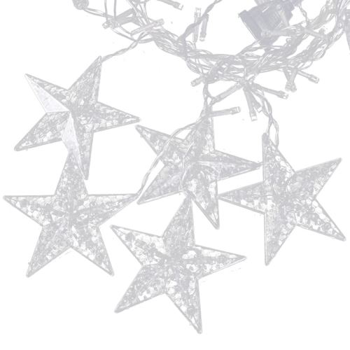 MULTISTORE JY-WD-007 BLUE Vánoční světelný závěs sněhové vločky a hvězdy 138 LED