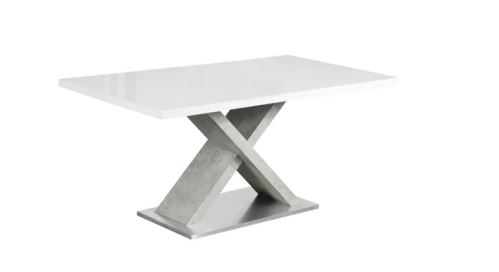 Kondela 229188 Jídelní stůl, bílá s vysokým leskem 160x90 cm, FARNEL 90 x 160 x 76 cm