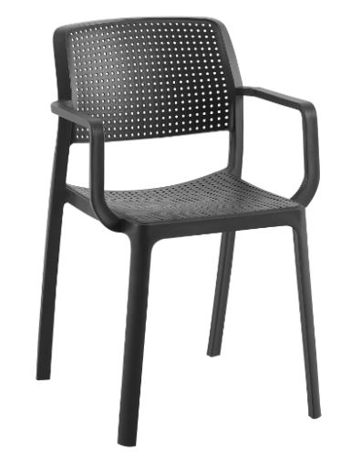 Kondela 373354 Stohovatelná židle černá DENTON
