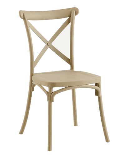 Kondela 373365 Stohovatelná židle šedohnědá SAVITA