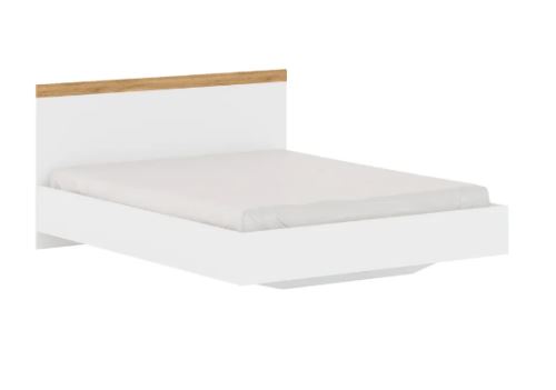 Kondela 352393 Manželská postel 160x200 bílá, hnědá VILGO dřevotříska 89 x 160 x 200 cm