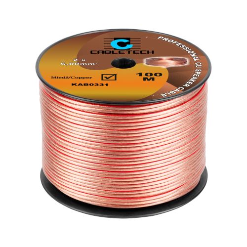 Cabletech Reproduktorový kabel 6,0 mm 100 m 1 role KAB0331